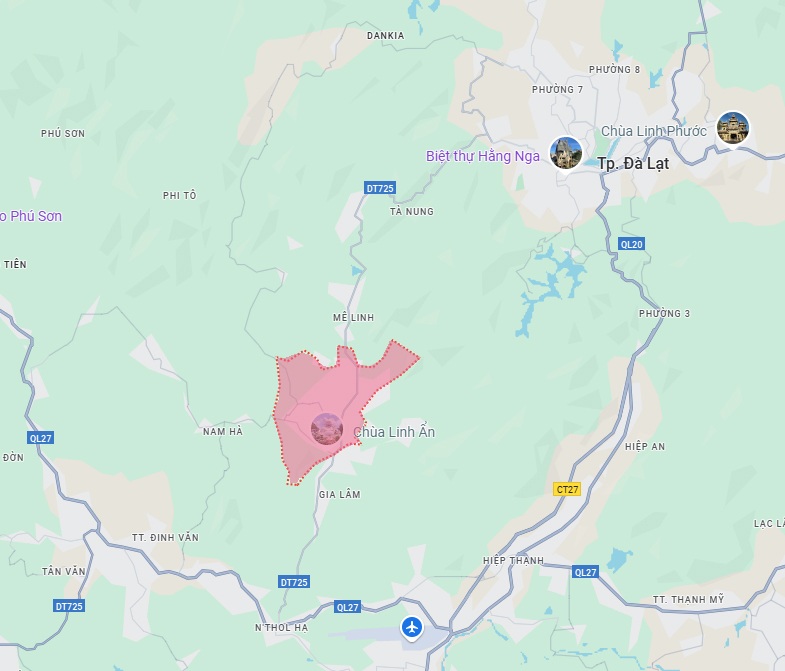 Bản đồ vùng trồng Arabica – Cầu Đất