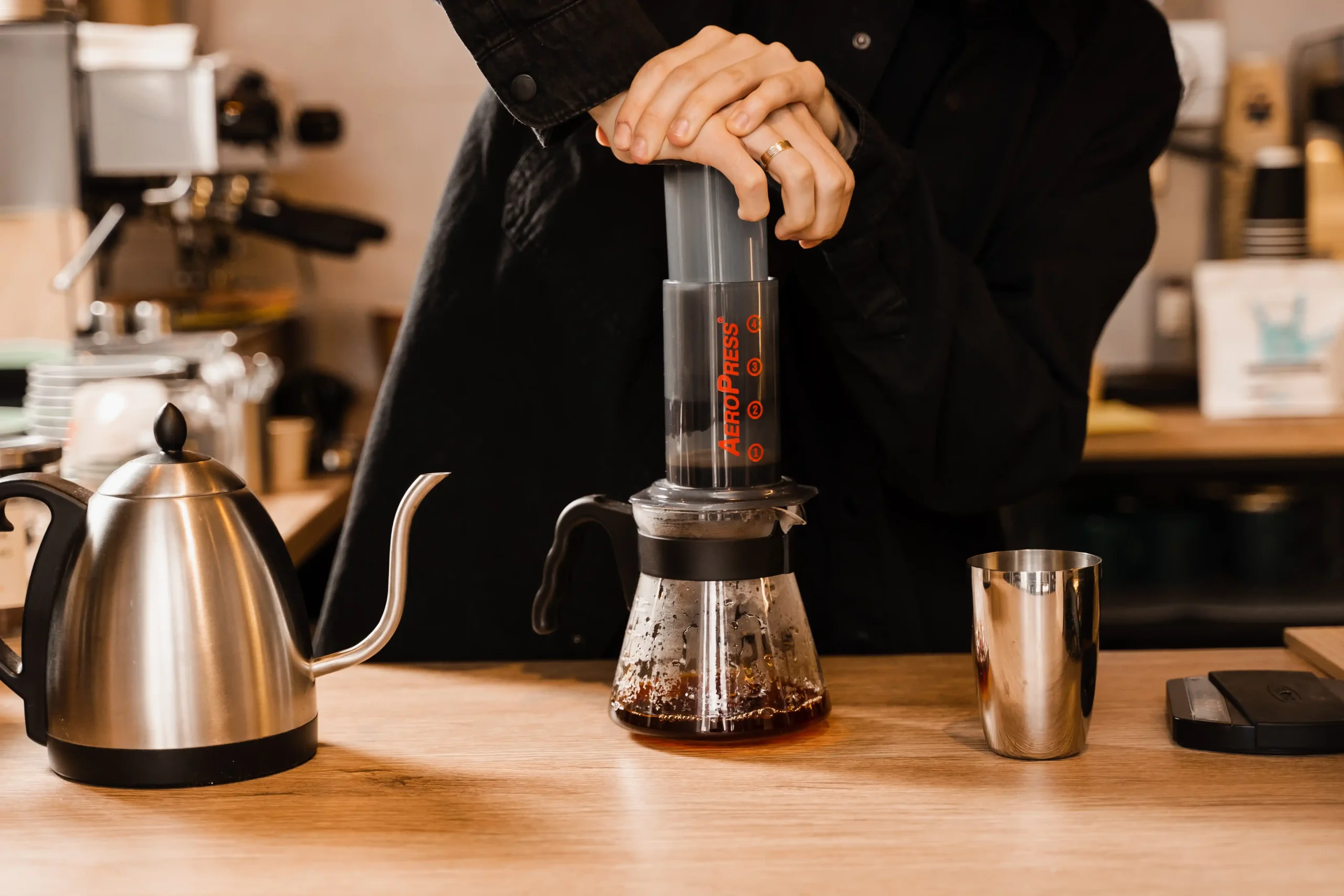 Tách cà phê AeroPress thành phẩm
