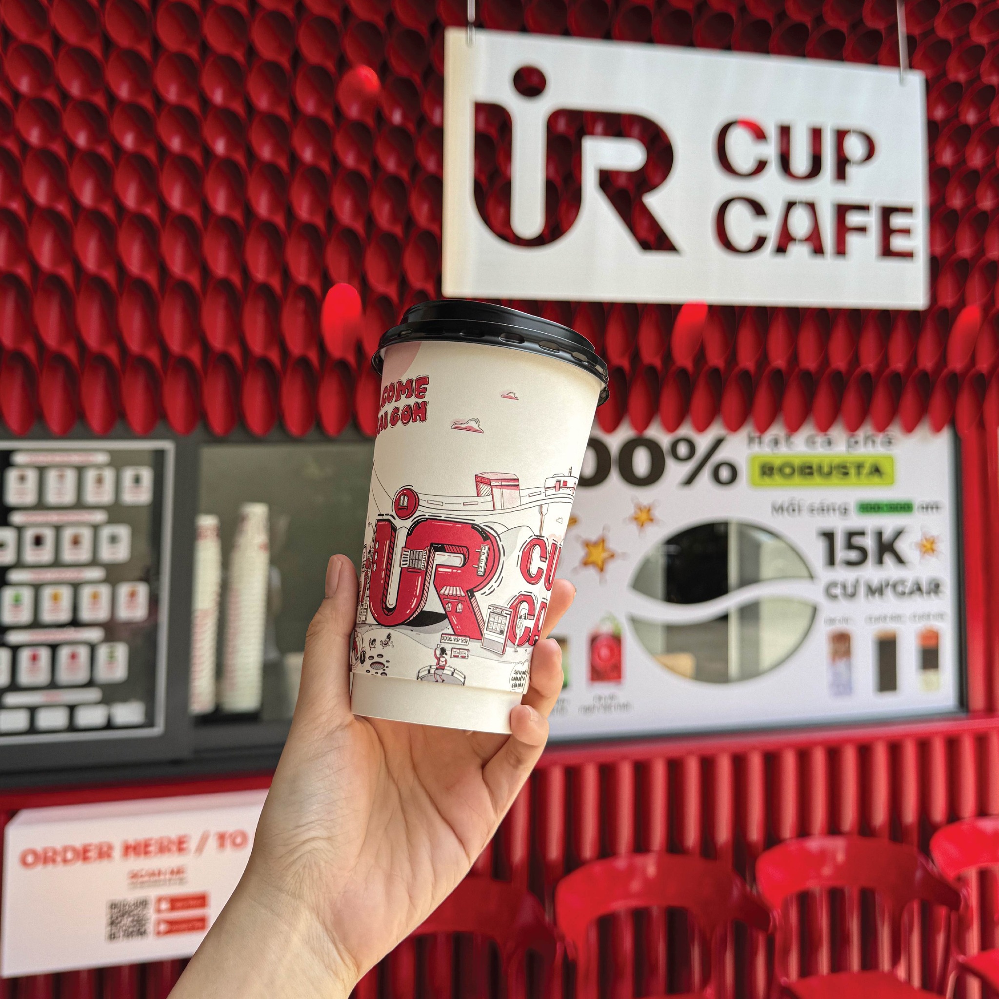 Cà phê sữa đá 15k UR Cup