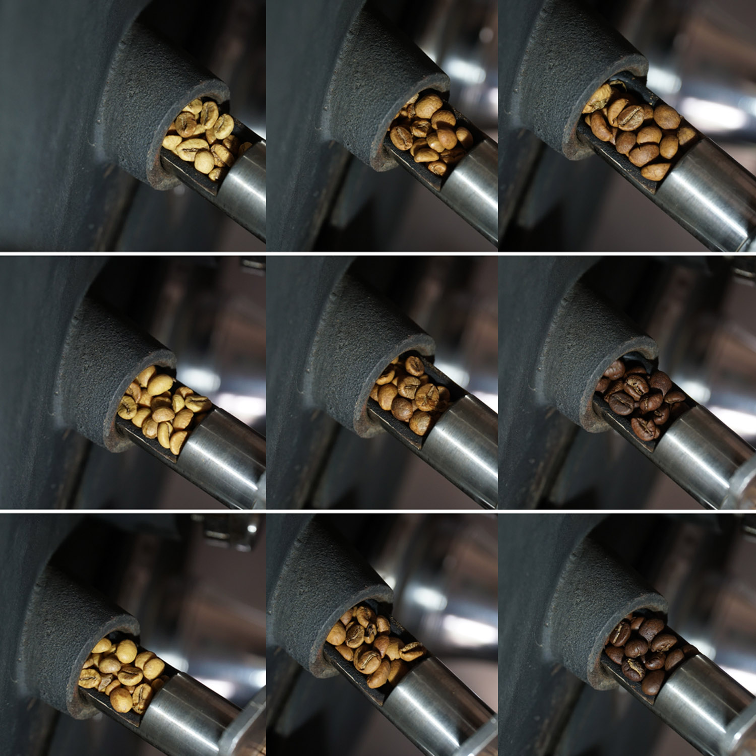 Các giai đoạn trong quá trình rang cà phê