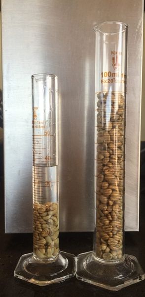 Đo mật độ hạt bên trái - Đo mật độ khối bên phải