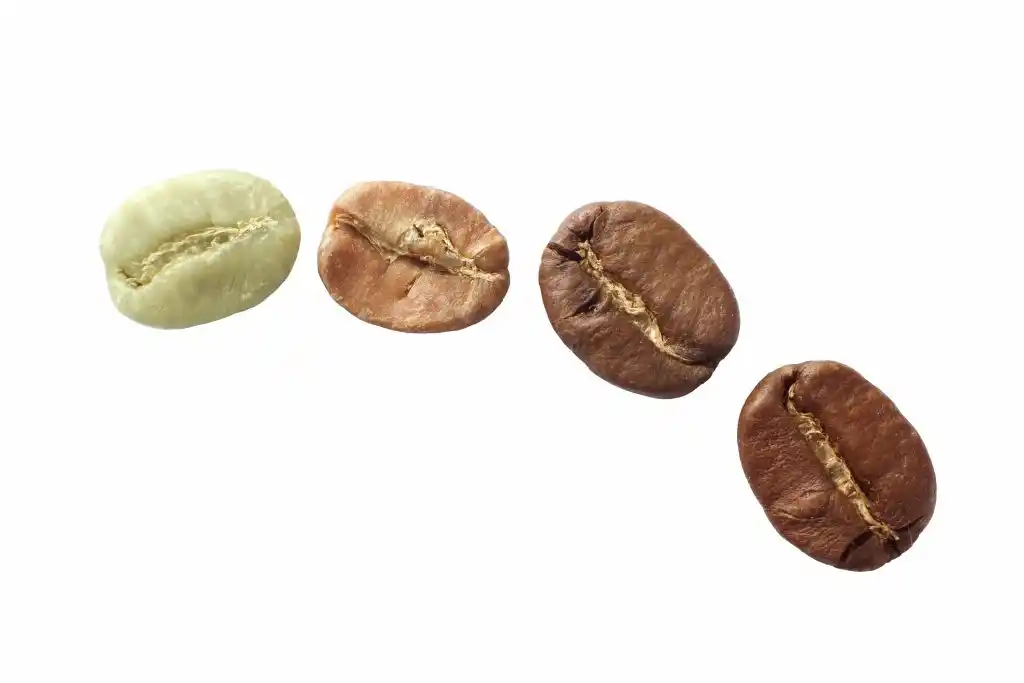 Hạt cà phê trong máy rang