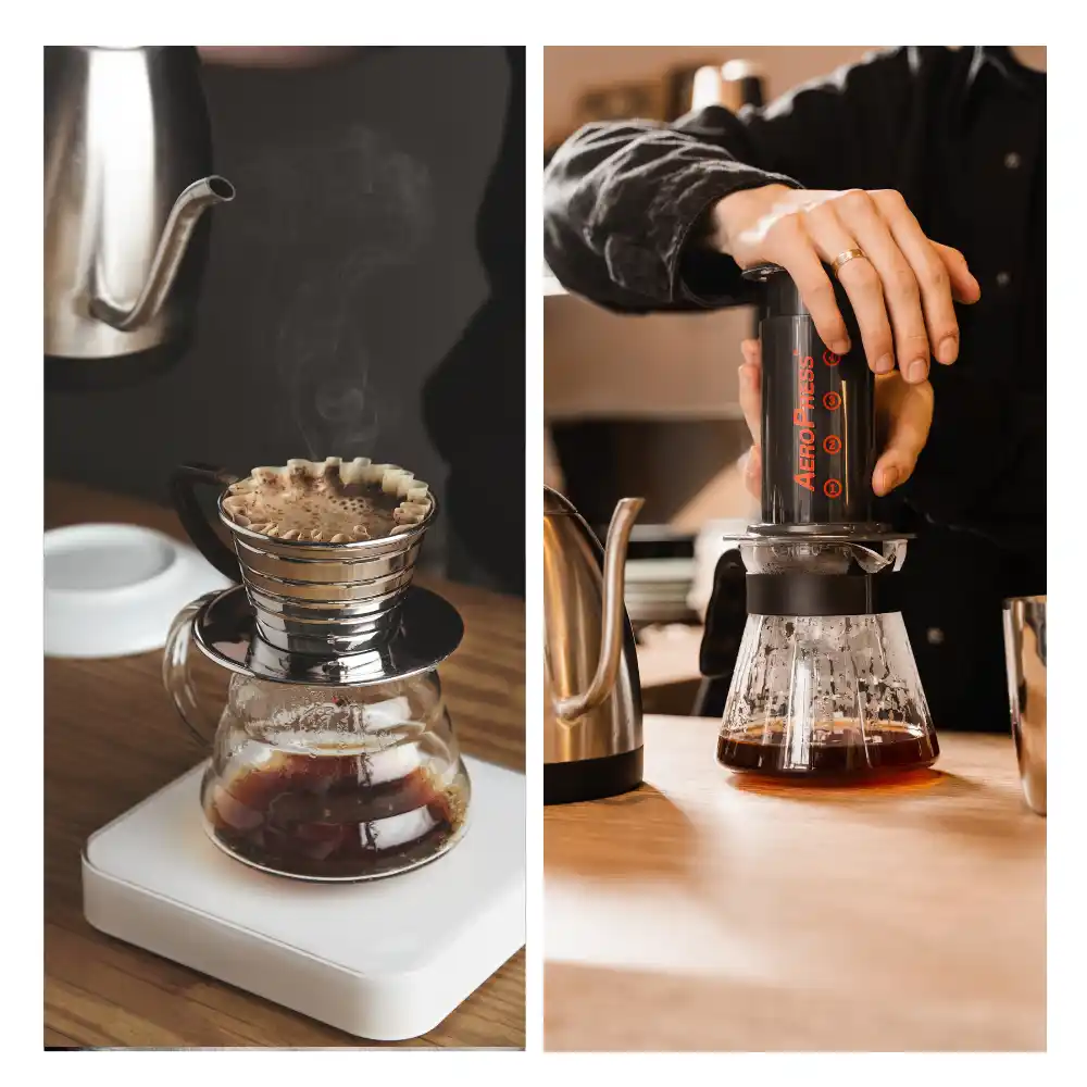 So sánh cơ chế lọc cà phê