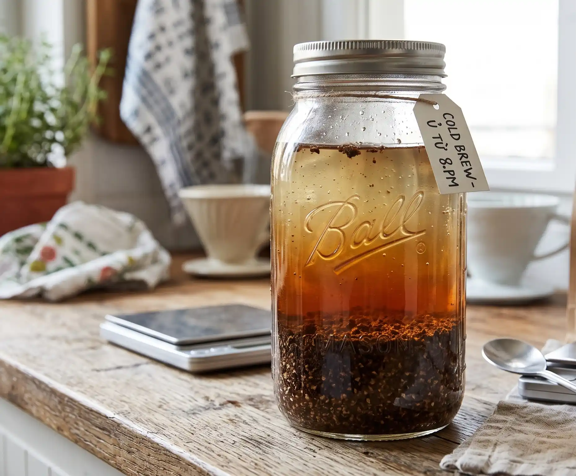 Quy trình ủ cold brew tỷ lệ 1:10 cho món cam sả